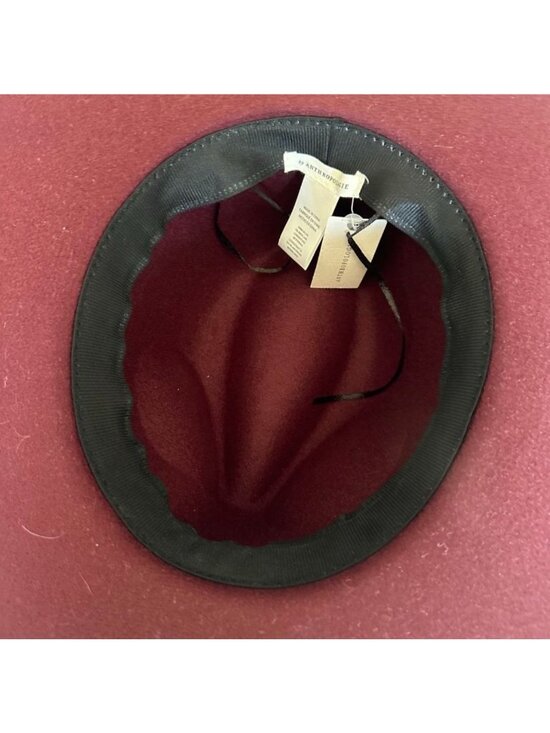 Anthropologie Wool Blend Boho Burgundy Ranch Hat Gilded Charm Adjustable NWT O/S
